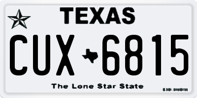 TX license plate CUX6815