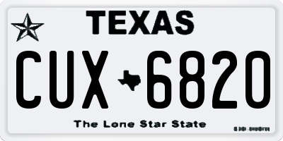 TX license plate CUX6820
