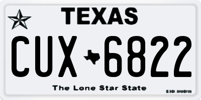 TX license plate CUX6822