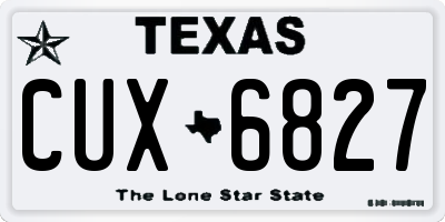 TX license plate CUX6827