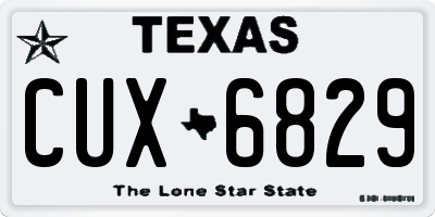 TX license plate CUX6829