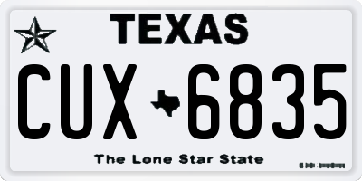 TX license plate CUX6835