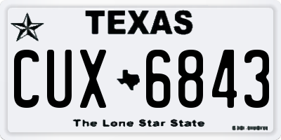 TX license plate CUX6843