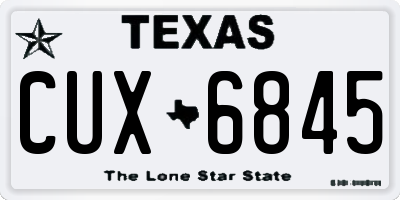 TX license plate CUX6845
