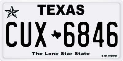 TX license plate CUX6846