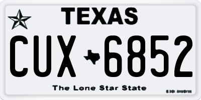 TX license plate CUX6852