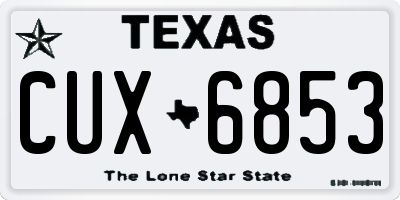 TX license plate CUX6853
