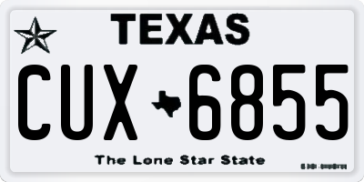 TX license plate CUX6855