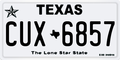 TX license plate CUX6857