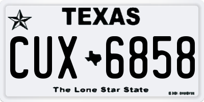 TX license plate CUX6858