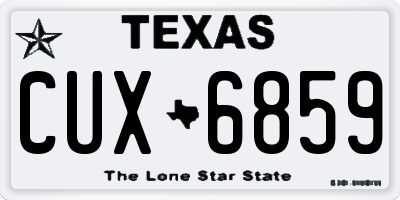 TX license plate CUX6859