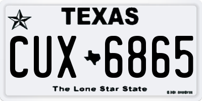 TX license plate CUX6865