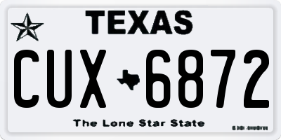 TX license plate CUX6872