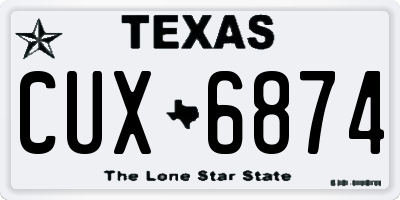 TX license plate CUX6874