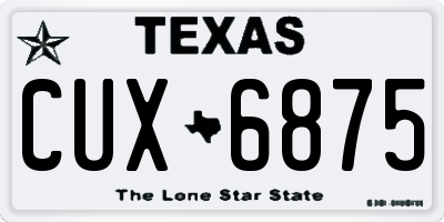 TX license plate CUX6875