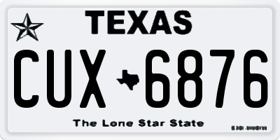 TX license plate CUX6876
