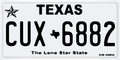 TX license plate CUX6882