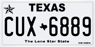 TX license plate CUX6889