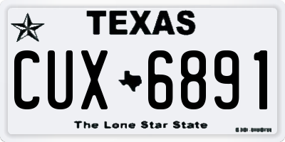 TX license plate CUX6891