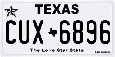 TX license plate CUX6896