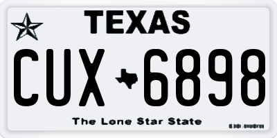 TX license plate CUX6898