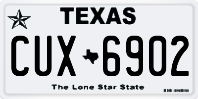 TX license plate CUX6902