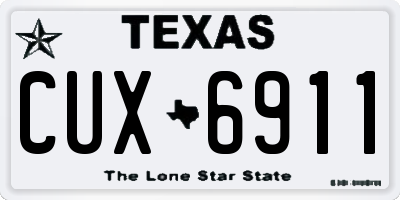 TX license plate CUX6911