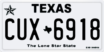 TX license plate CUX6918
