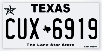 TX license plate CUX6919