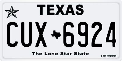 TX license plate CUX6924