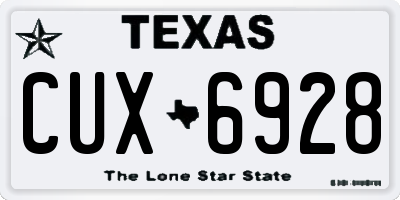 TX license plate CUX6928