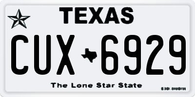 TX license plate CUX6929
