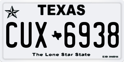 TX license plate CUX6938