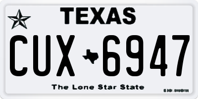 TX license plate CUX6947