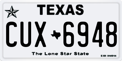 TX license plate CUX6948