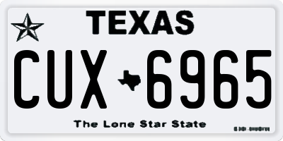 TX license plate CUX6965