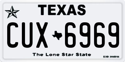 TX license plate CUX6969