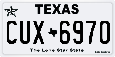 TX license plate CUX6970