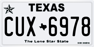 TX license plate CUX6978