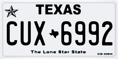 TX license plate CUX6992