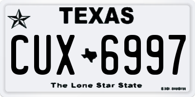 TX license plate CUX6997
