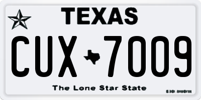 TX license plate CUX7009