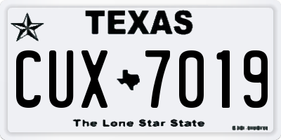 TX license plate CUX7019
