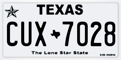 TX license plate CUX7028