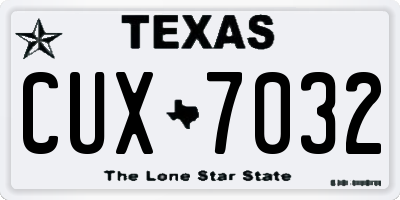 TX license plate CUX7032