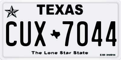 TX license plate CUX7044