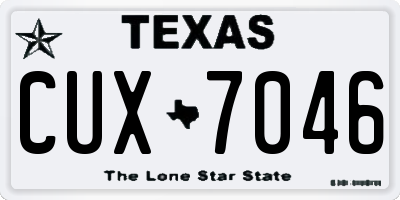 TX license plate CUX7046