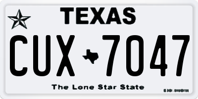 TX license plate CUX7047