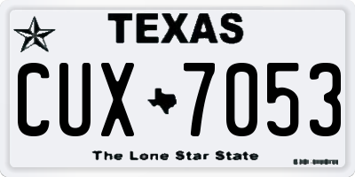 TX license plate CUX7053