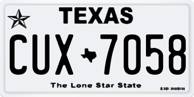 TX license plate CUX7058